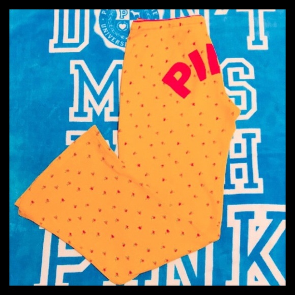 💕ⓅⒾⓃⓀ ⓋⓈ VINTAGE Exclusive Of Trims Sleep Pants💕 - Picture 2 of 8